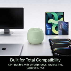 Drop X1 5W Bluetooth Speaker with Twin Pairing, Bluetooth v6.0, 32 Hours Playtime, 52mm Drivers (Green)