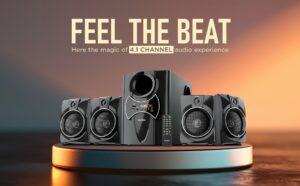 2650 Pro Auxiliary, Bluetooth Deep Bass Home Theater with Subwoofer 4.1 Channel with 70W Premium Signature Sound, Multiple Connectivity Modes, Master Remote and Sleek Finish (Black)