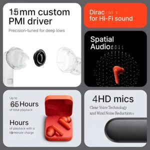 PrimeeVaultt Wireless Earbuds Bluetooth 5.3 TWS Earphones Full Touch Control Headphones Built-in Microphone Premium Sound Quality Ensure Fast Stable & Connection With Type C Charger (Light Orange)