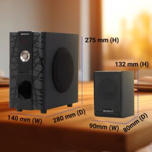 ZEB-BT6590RUCF Wireless Bluetooth Multimedia Speaker With Supporting SD Card, USB, AUX, FM & Remote Control. (65 Watt, 5.1 Channel)