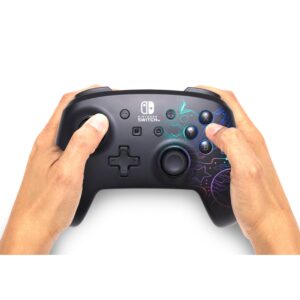 Enhanced Wireless Controller with Lumectra for Nintendo Switch-Switch 2-Switch Lite-OLED Model with Multi-Zone RGB Lighting, Motion Controls, Galactic Vortex-Officially Licensed