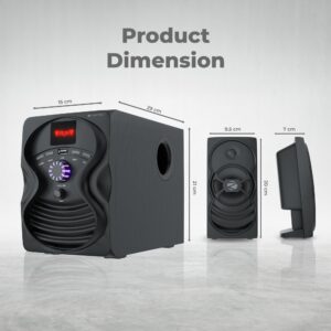 Omega 7.1 Home Theatre Speaker with 120W Output, Bluetooth v5.0, USB, AUX, FM Radio, Powerful Subwoofer, LED Display, Remote, Volume & Bass Control