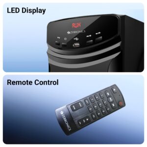 7.1 Channel Home Theatre Speaker, 140W Output, 13.33cm Subwoofer, RGB, Bluetooth, USB, AUX, LED Display, Remote Control, Wall-Mountable (Spark 207)