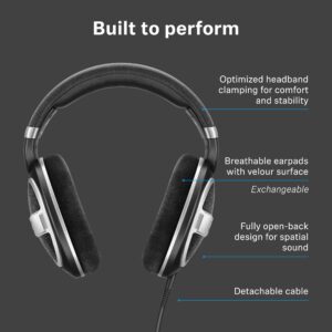 HD 599 Special Edition Open‑Back Audiophile Headphones, German-Irish Craftsmanship, Detachable Cables, E.A.R. Technology for Wide Sound Field, Comfort-Fit for Gaming, 2‑Year Warranty