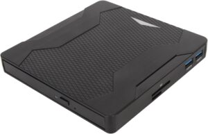 External DVD Drive Player, USB 3.0 USB-C Portable CD/DVD +/-RW Disk Burner, ROM Reader Writer for Laptop Desktop PC (XD008)
