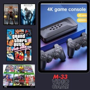BVG M33 Retro Gaming Console, 1080P HD, 2 Wireless Controllers, PSP Support, (GOW Edition)