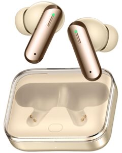 ® BOOMX Wireless Earbuds Bluetooth 5.4 TWS Headphones 60H Playback Bass Stereo 13mm Drivers Gaming Low Latency HD Calls Touch Control Fast Charging IPX Waterproof- White