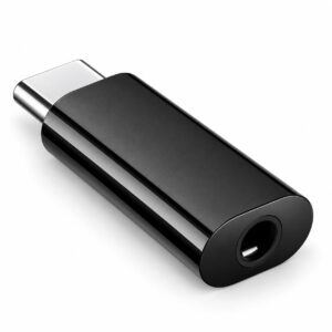 Portroincs C Pro Type C to 3.5 mm Audio Jack Connector with DAC Headphone Converter Adapter Compatible with iPhone 15 Pro Max/15 Pro/15 Plus, Galaxy S23/S22/S21/S208 & Other Type C Phones