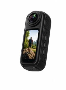 Thumb Sized Portable Camera, Mini Wearable Action Camera with Out Memory Card with Magnetic Design, HD Video Recording, Compact Pocket Camera for Travel, Cycling, Hiking & Outdoor Sports