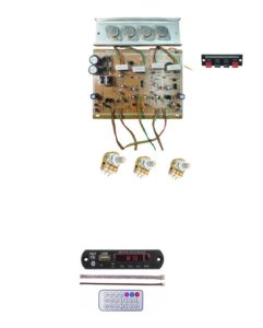 250W Audio Amplifier Board with Wireless Connectivity and Remote Control, High Power Sound Output Module for Home Audio Systems, Speaker Projects and Stereo Applications