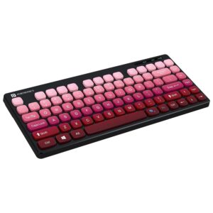 Bubble Multimedia Wireless Keyboard 2.4 GHz & Bluetooth 5.0 Connectivity, Noiseless Experience, Compact Size for iOS iPad Air, Pro, Mini, Android, Windows Tablets PC Smartphone(Purple)