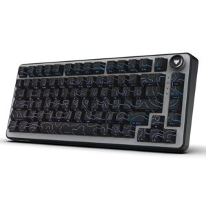 Ronin X75 Plus Tri-Mode Gaming Wireless Mechanical Keyboard, Gasket Mount, 5 Layer Sound Dampening, South Facing LED, Pass-Through Keycaps, 8000 mAh Battery, Hot Swap, Multi OS Web Software