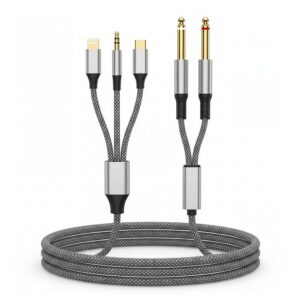 ® Multi Lighting to Dual 6.35mm 1/4" TS Mono Stereo Y-Cable Splitter